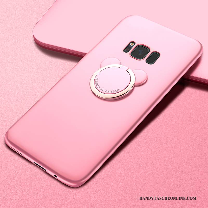 Hülle Samsung Galaxy S8+ Taschen Nubuck Trendmarke, Case Samsung Galaxy S8+ Schutz Handyhüllen Rosa