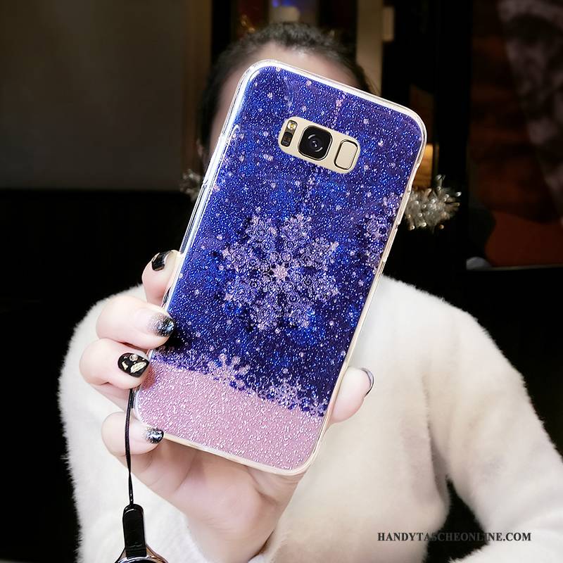 Hülle Samsung Galaxy S8+ Weiche Anti-sturz Persönlichkeit, Case Samsung Galaxy S8+ Kreativ Blau Schneeflocke