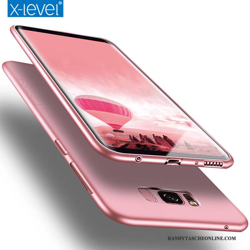 Hülle Samsung Galaxy S8+ Weiche Handyhüllen Nubuck, Case Samsung Galaxy S8+ Taschen Rosa Schlank