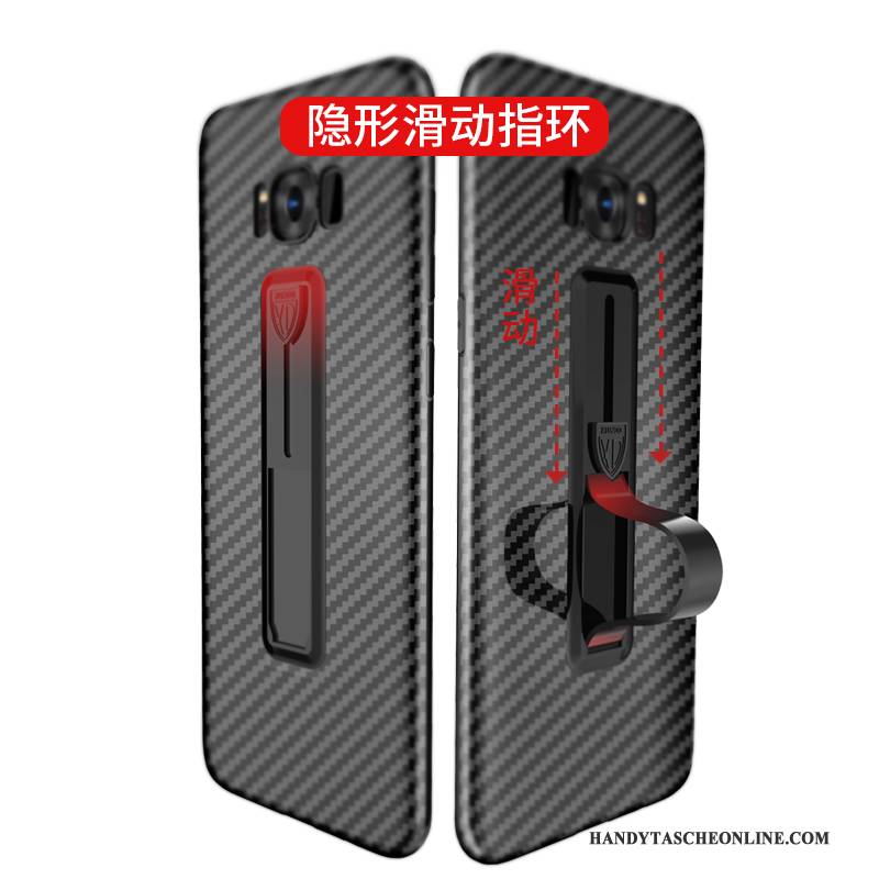Hülle Samsung Galaxy S8 Weiche Ring Schwarz, Case Samsung Galaxy S8 Taschen Handyhüllen Schnalle