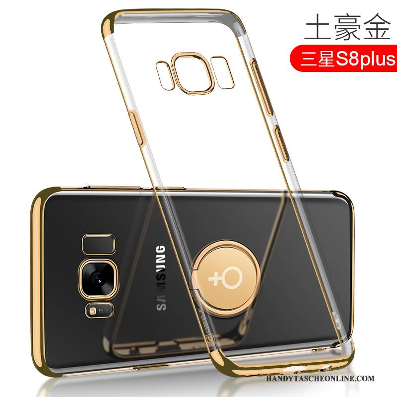 Hülle Samsung Galaxy S8+ Weiche Überzug Transparent, Case Samsung Galaxy S8+ Taschen Gold Handyhüllen