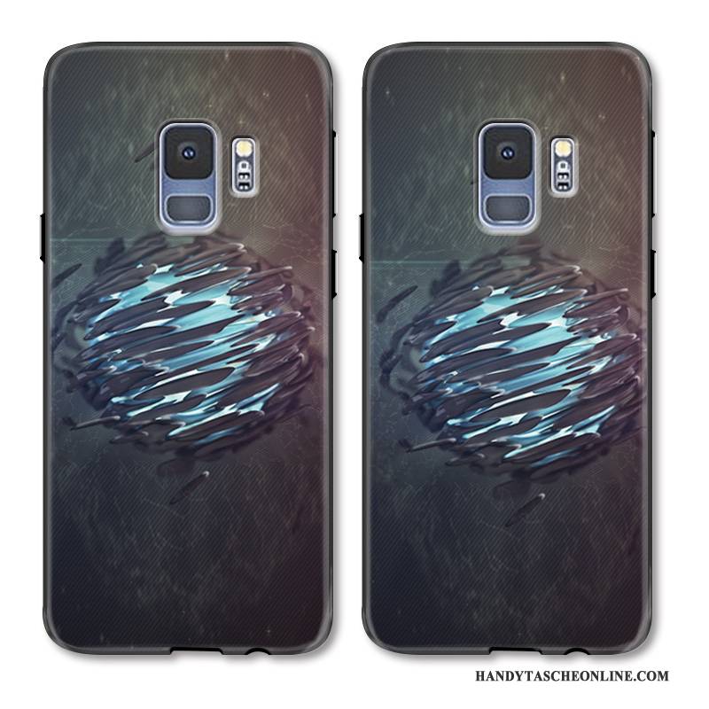 Hülle Samsung Galaxy S9 Gemalt Dunkel Business, Case Samsung Galaxy S9 Prägung Persönlichkeit Grau