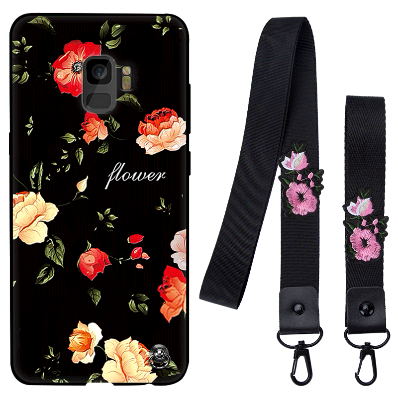 Hülle Samsung Galaxy S9 Kreativ Schlank Schwarz, Case Samsung Galaxy S9 Silikon Handyhüllen Nubuck