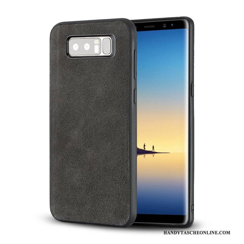 Hülle Samsung Galaxy S9 Lederhülle Handyhüllen Grau, Case Samsung Galaxy S9 Taschen Anti-sturz Persönlichkeit