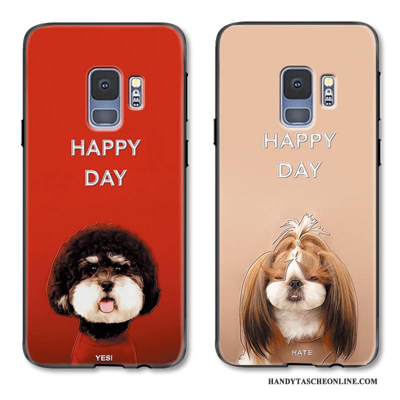 Hülle Samsung Galaxy S9 Schutz Rot Nette, Case Samsung Galaxy S9 Gemalt Khaki Handyhüllen