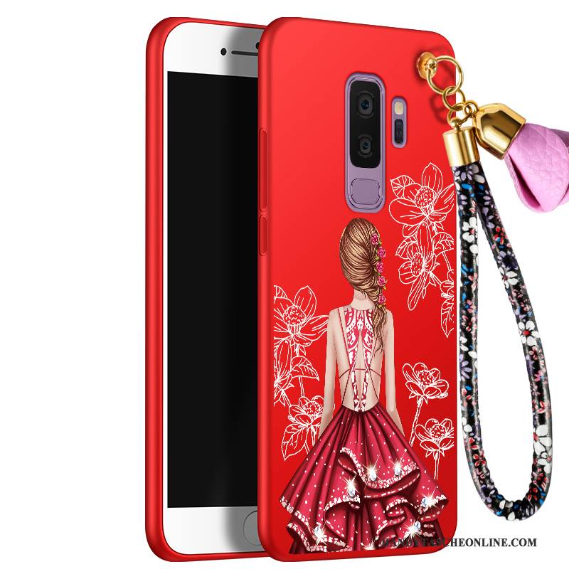 Hülle Samsung Galaxy S9 Silikon Anti-sturz Rot, Case Samsung Galaxy S9 Weiche Trend Handyhüllen