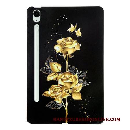 Hülle Samsung Galaxy Tab S10 Fe Plus Goldene Rosen