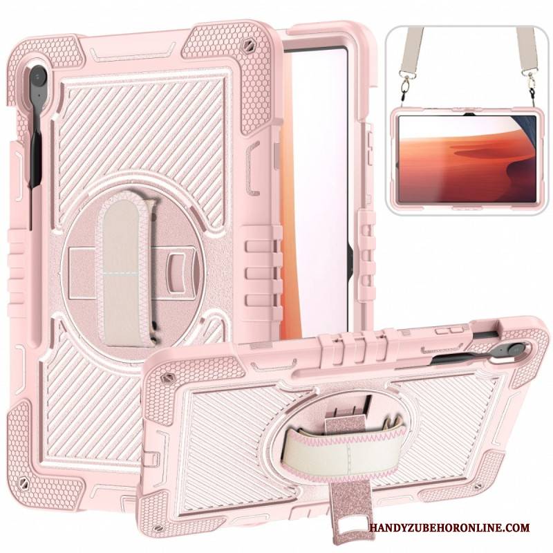 Hülle Samsung Galaxy Tab S10 Fe Plus Ständer Und Schultergurt