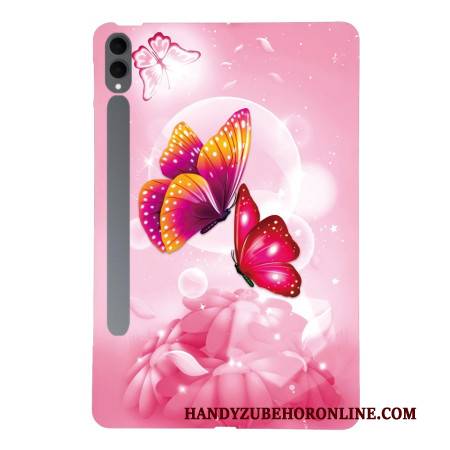Hülle Samsung Galaxy Tab S11 Ultra Handyhülle Rosa Schmetterlinge