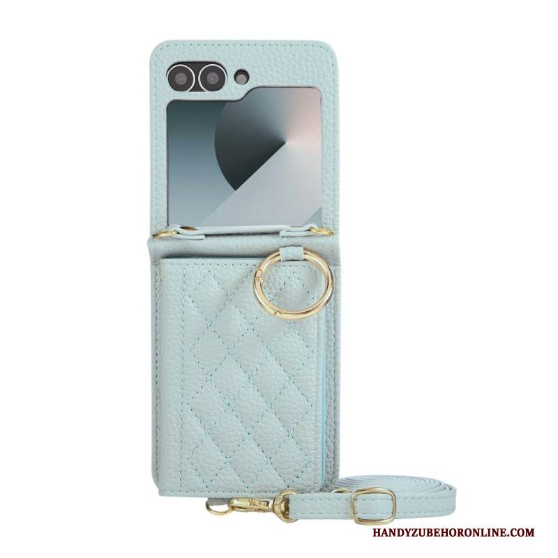 Hülle Samsung Galaxy Z Flip 7 Fe Gesteppt Mit Schultergurt