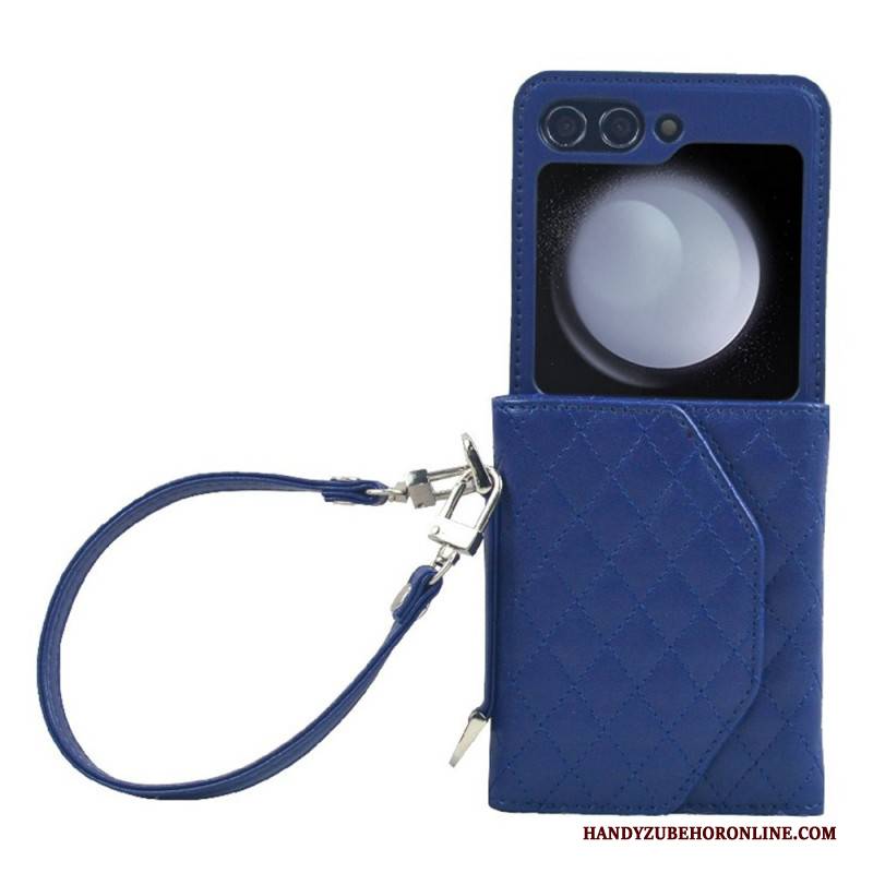 Hülle Samsung Galaxy Z Flip 7 Fe Handyhülle Kartenhalter Und Trageriemen