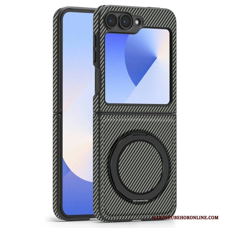 Hülle Samsung Galaxy Z Flip 7 Fe Handyhülle Magnetische Kohlefaser Und Ständer