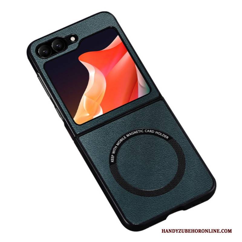 Hülle Samsung Galaxy Z Flip 7 Fe Lederoptik Magsafe-kompatibel