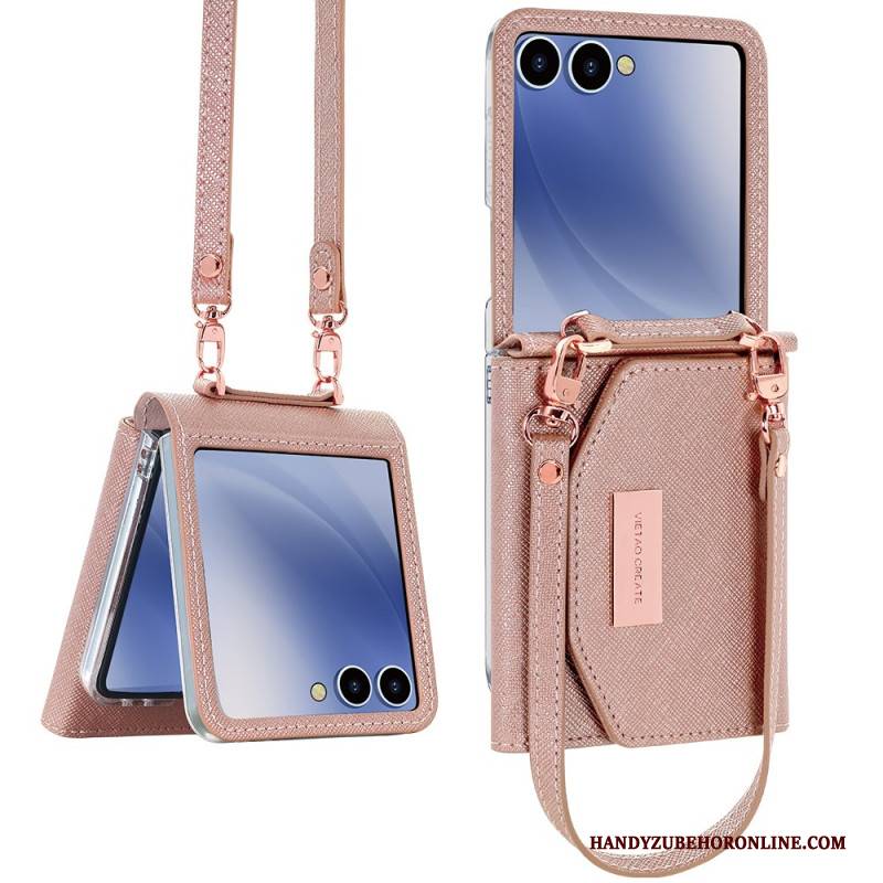 Hülle Samsung Galaxy Z Flip 7 Geldbörse & Schultergurt