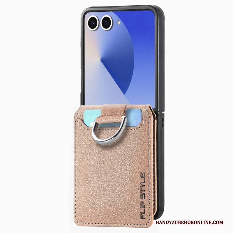 Hülle Samsung Galaxy Z Flip 7 Handyhülle Premium-kartenetui Und Halter