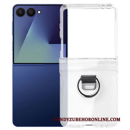 Hülle Samsung Galaxy Z Flip 7 Handyhülle Transparent Mit Ringhalter