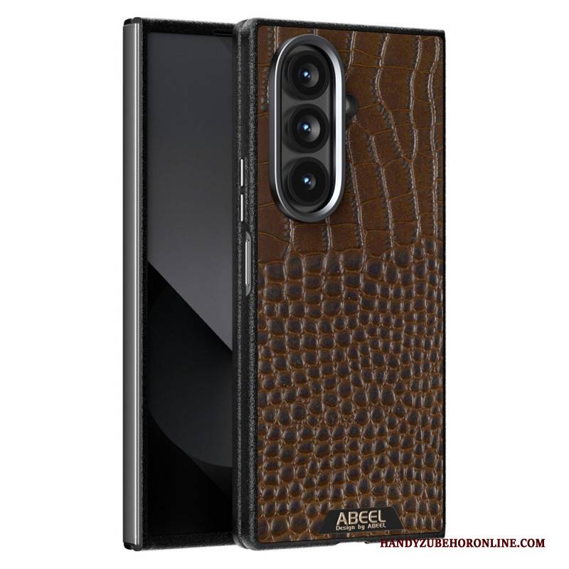 Hülle Samsung Galaxy Z Fold 7 Handyhülle Magsafe-kompatibles Abeel-logo Im Krokodil-stil