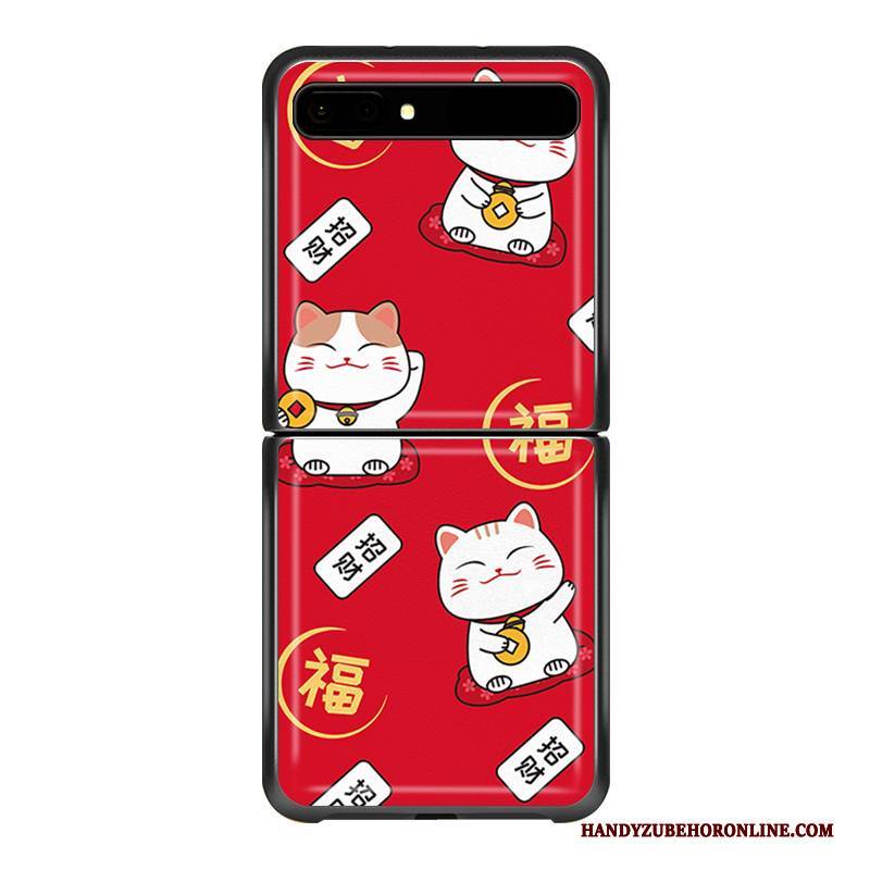 Hülle Samsung Z Flip Schutz Handyhüllen Muster, Case Samsung Z Flip Lederhülle Hängende Verzierungen Angepasst