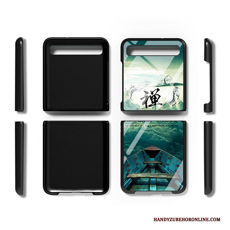 Hülle Samsung Z Flip Schutz Netto Rot Anti-sturz, Case Samsung Z Flip Schwer Handyhüllen