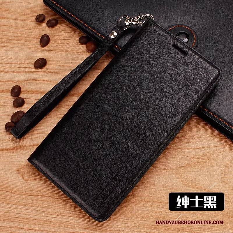 Hülle Sony Xperia 10 Ii Lederhülle Handyhüllen Schwarz, Case Sony Xperia 10 Ii Leder