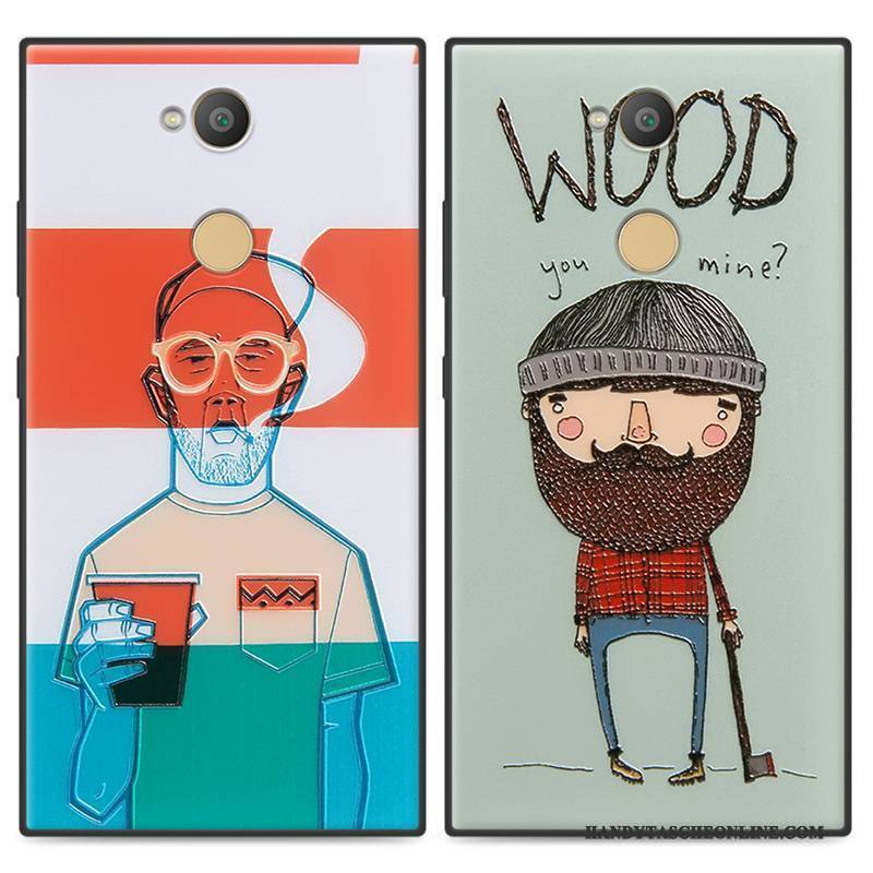 Hülle Sony Xperia L2 Karikatur Anti-sturz Handyhüllen, Case Sony Xperia L2 Schutz Nubuck