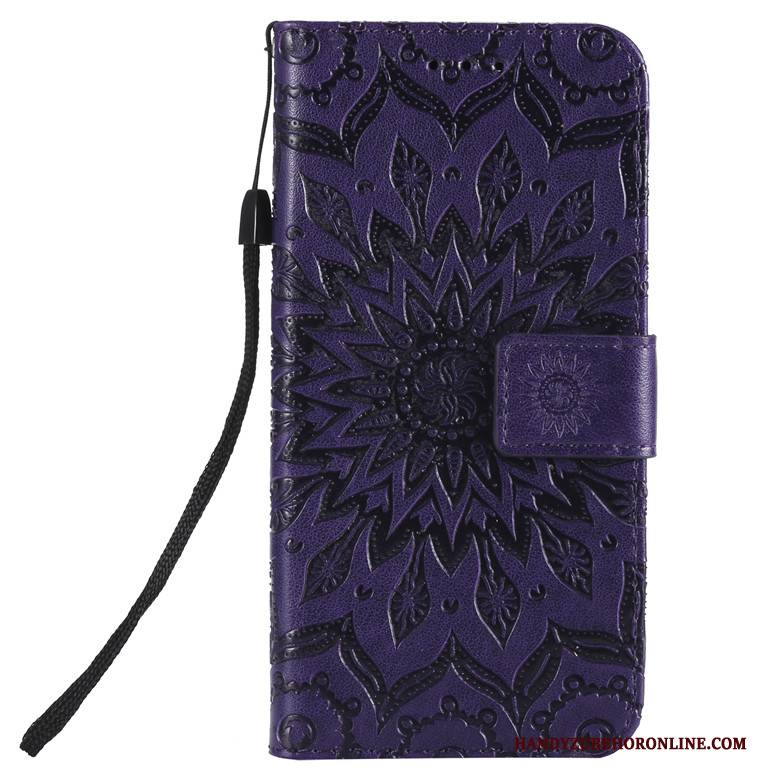 Hülle Sony Xperia L3 Lederhülle Lila Handyhüllen, Case Sony Xperia L3 Folio