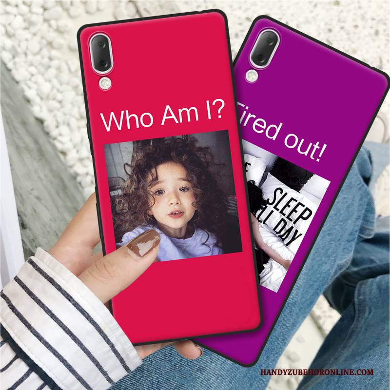 Hülle Sony Xperia L3 Schutz Trend Mesh, Case Sony Xperia L3 Kreativ Handyhüllen Rot