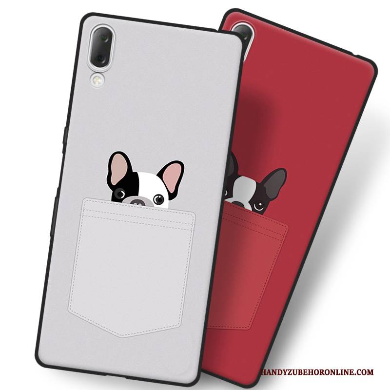 Hülle Sony Xperia L3 Weiche Nubuck Kratzfest, Case Sony Xperia L3 Taschen Grau Persönlichkeit