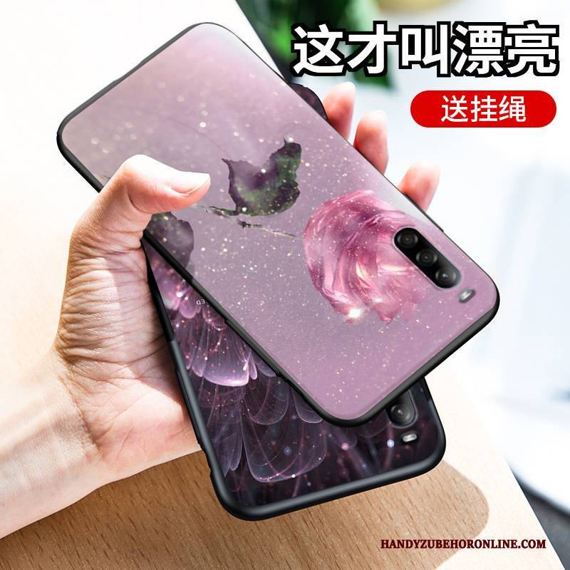 Hülle Sony Xperia L4 Silikon Handyhüllen Blumen, Case Sony Xperia L4 Karikatur Persönlichkeit Anti-sturz