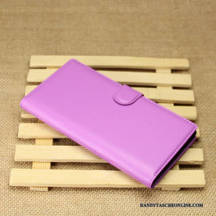 Hülle Sony Xperia T3 Lederhülle Lila Handyhüllen, Case Sony Xperia T3 Schutz