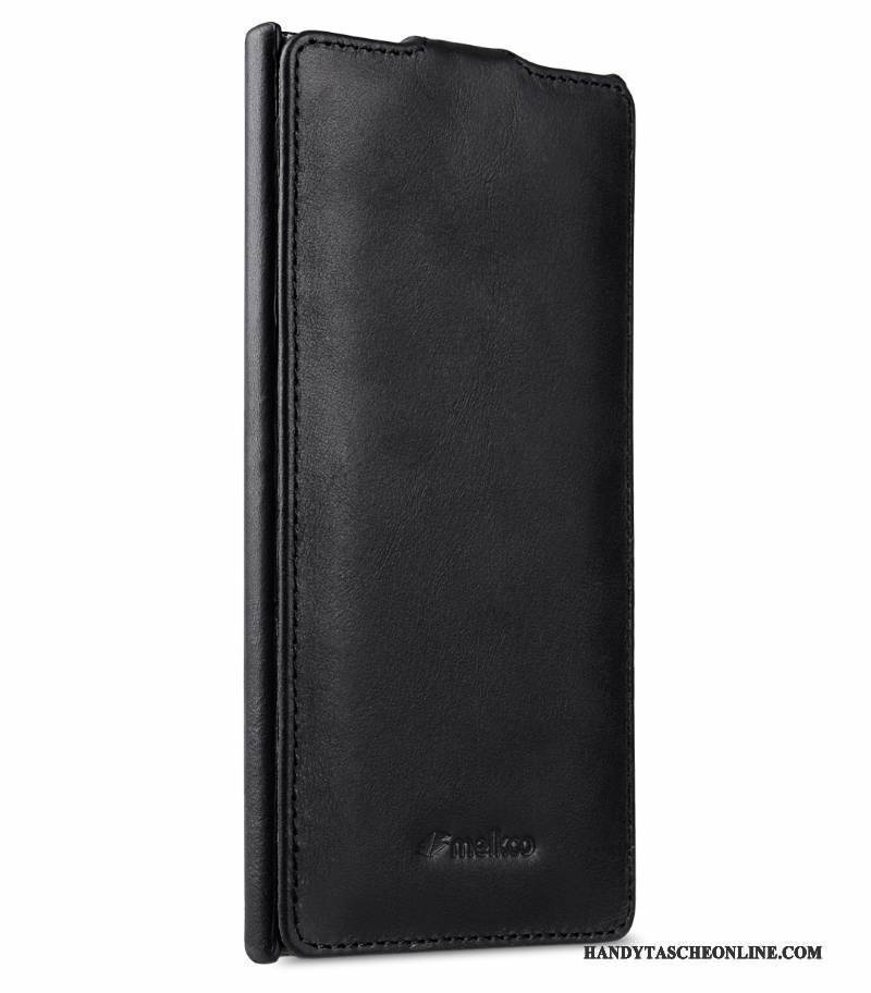 Hülle Sony Xperia X Compact Lederhülle Schwarz Handyhüllen, Case Sony Xperia X Compact Schutz