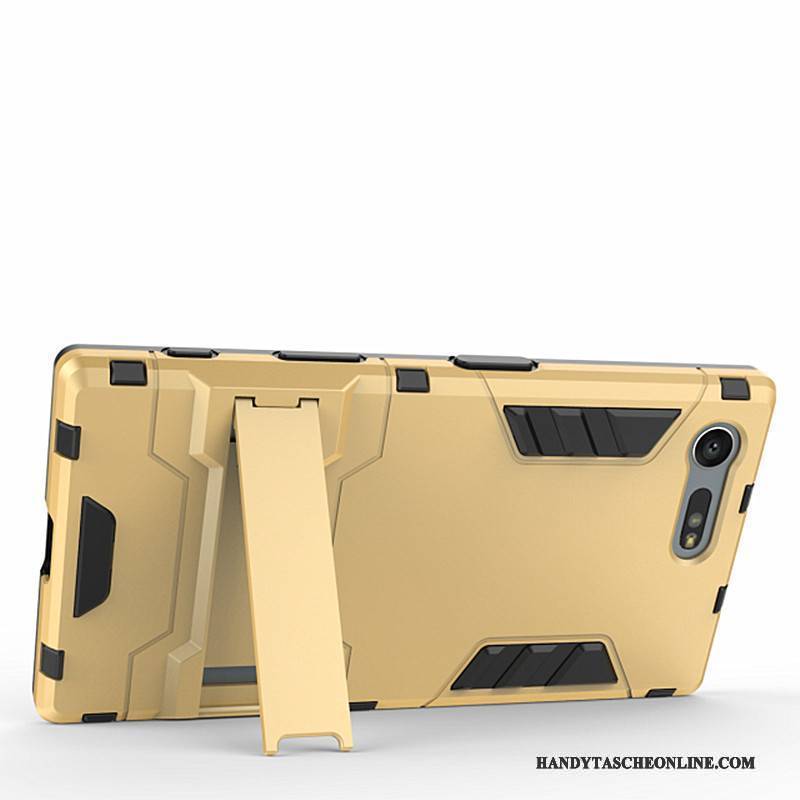 Hülle Sony Xperia X Compact Silikon Handyhüllen Schwer, Case Sony Xperia X Compact Schutz Gold Anti-sturz