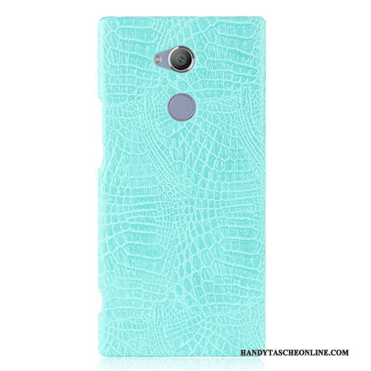 Hülle Sony Xperia Xa2 Ultra Retro Schwer Blau, Case Sony Xperia Xa2 Ultra Schutz Krokodilmuster Handyhüllen