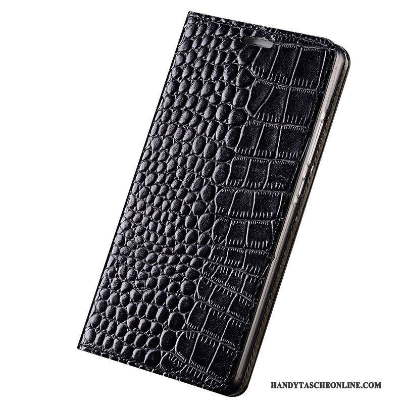 Hülle Sony Xperia Xz Premium Leder Handyhüllen Schwarz, Case Sony Xperia Xz Premium Folio Schwer Anti-sturz