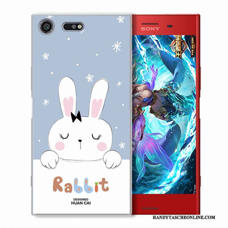 Hülle Sony Xperia Xz Premium Taschen Mini Hellblau, Case Sony Xperia Xz Premium Karikatur Handyhüllen Anti-sturz