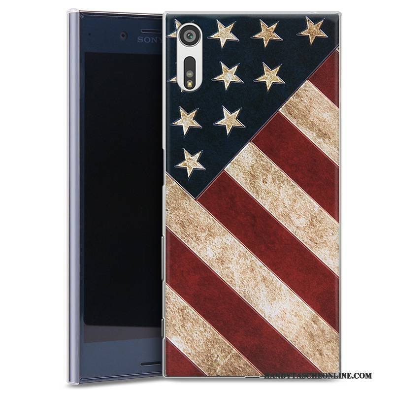 Hülle Sony Xperia Xz Prägung Schwer Handyhüllen, Case Sony Xperia Xz Schutz Rot