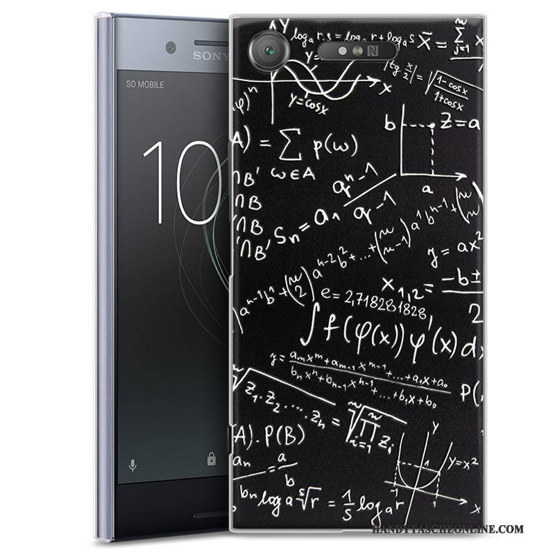 Hülle Sony Xperia Xz1 Gemalt Persönlichkeit Handyhüllen, Case Sony Xperia Xz1 Kreativ Schwarz