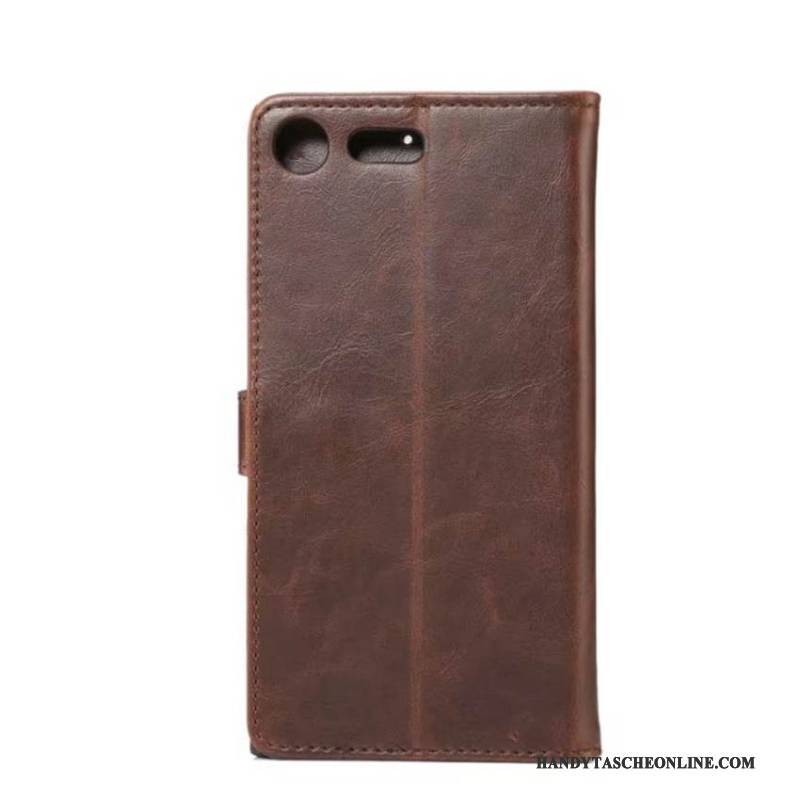 Hülle Sony Xperia Xz1 Lederhülle Schnalle Handyhüllen, Case Sony Xperia Xz1 Halterung Karte