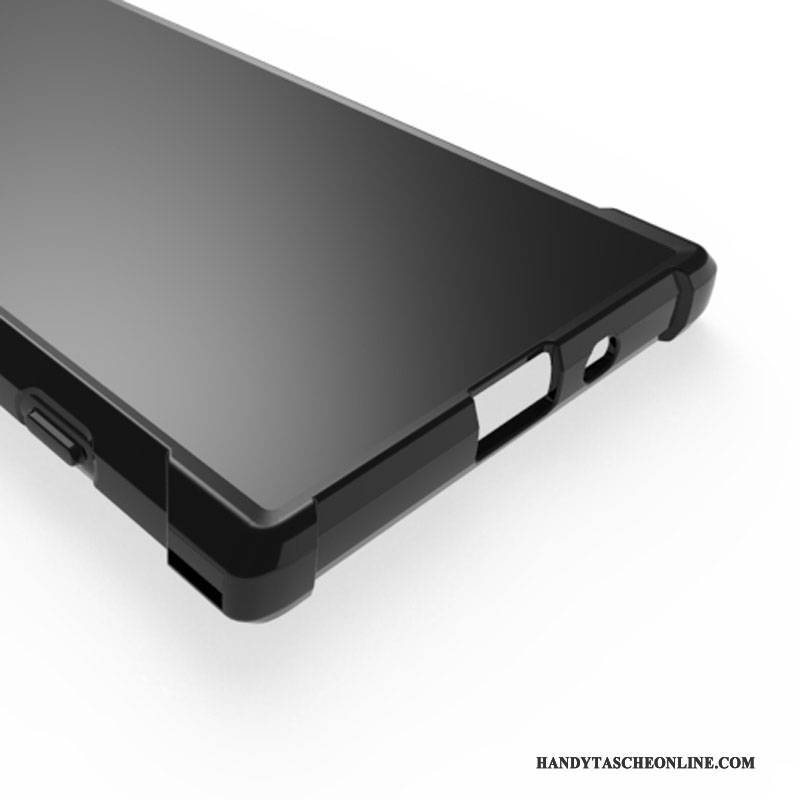 Hülle Sony Xperia Xz1 Taschen Schwarz Nubuck, Case Sony Xperia Xz1 Schutz Anti-sturz Handyhüllen