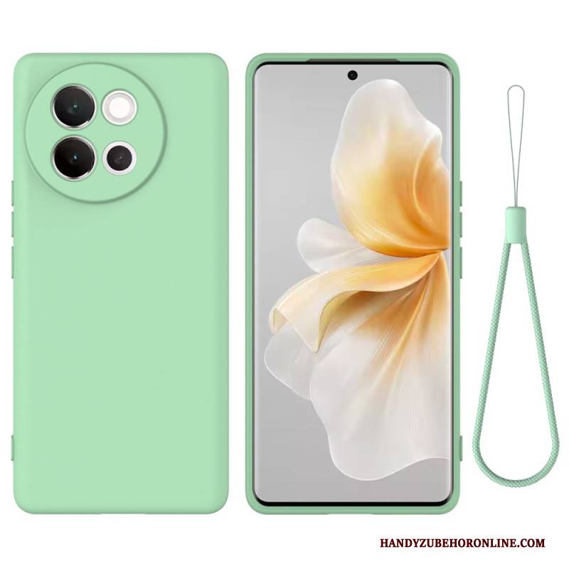 Hülle Vivo V40 Lite 5g Handyhülle Flüssigsilikon Mit Tragegurt