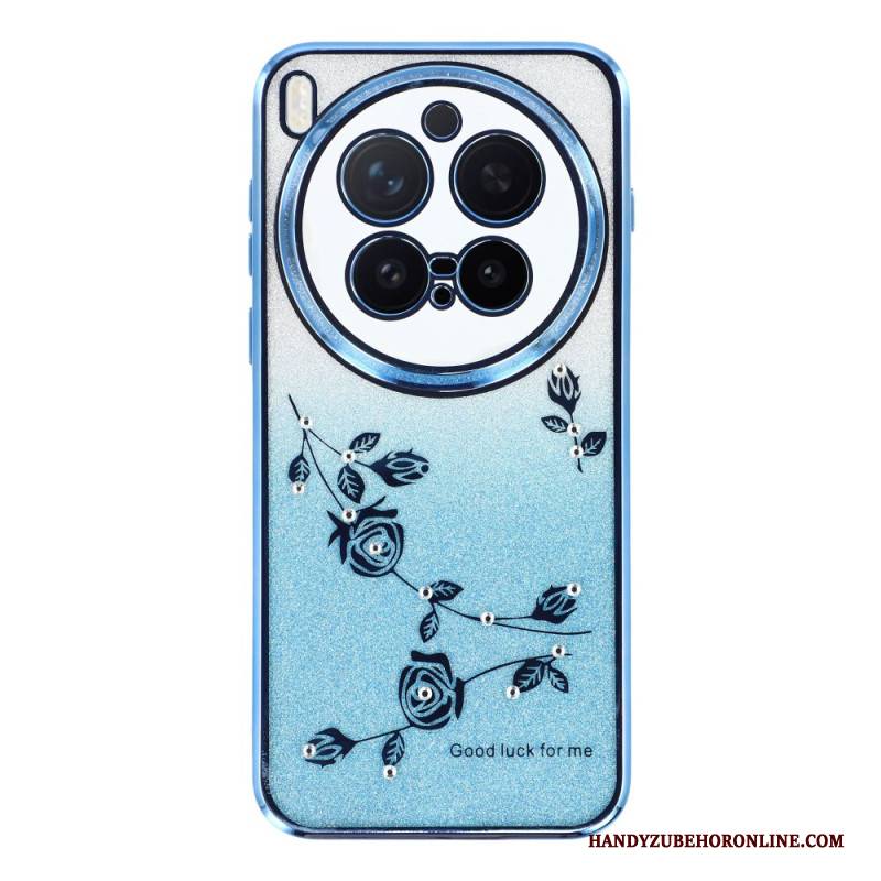 Hülle Vivo X300 Pro Handyhülle Blumen Und Strasssteine