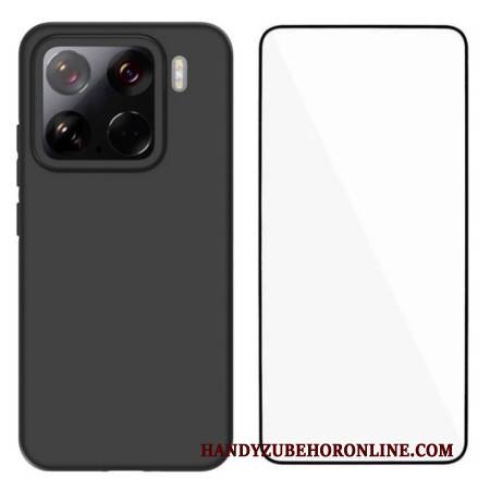 Hülle Xiaomi 15 Handyhülle 2-in-1-silikon Mit Displayschutzfolie Aus Gehärtetem Glas