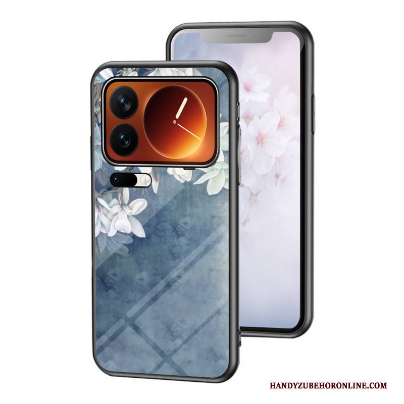 Hülle Xiaomi 17 Pro Max Gehärtetes Glas Mit Blumenmuster