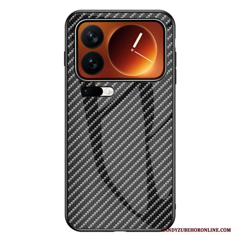 Hülle Xiaomi 17 Pro Max Handyhülle Gehärtetes Glas Mit Carbonfaser-optik
