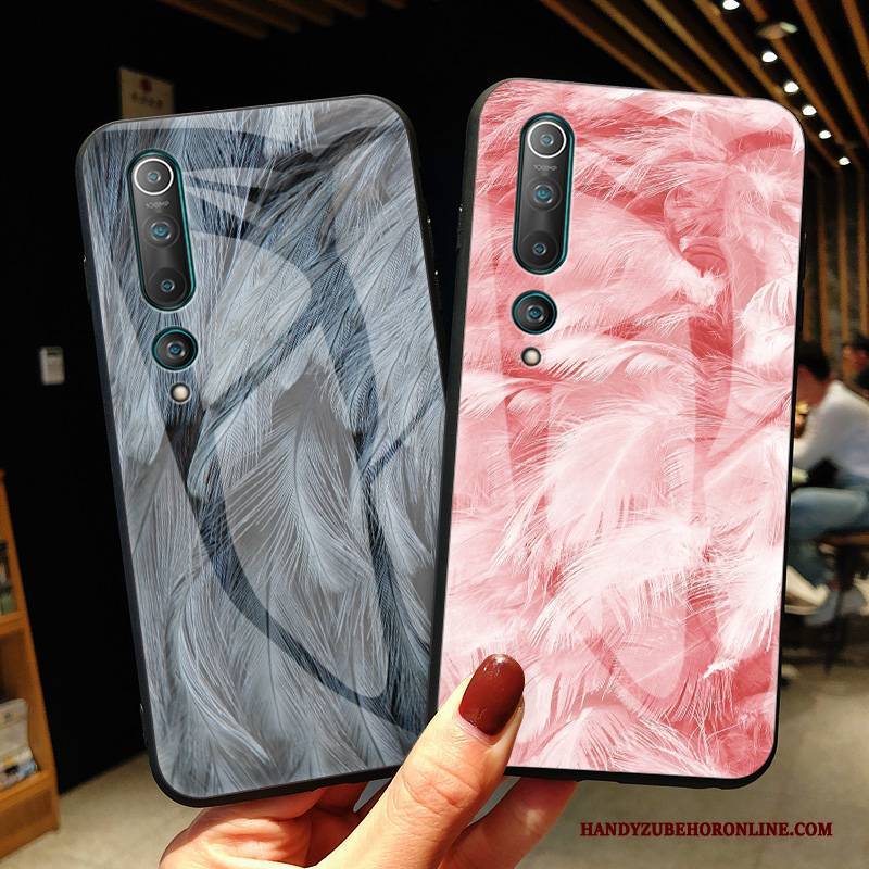 Hülle Xiaomi Mi 10 Kreativ Kunst Netto Rot, Case Xiaomi Mi 10 Taschen Mini Rosa