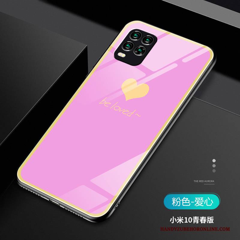Hülle Xiaomi Mi 10 Lite Silikon Netto Rot Liebhaber, Case Xiaomi Mi 10 Lite Weiche Anti-sturz Trend