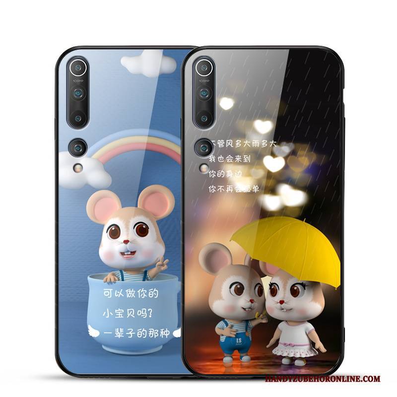Hülle Xiaomi Mi 10 Schutz Netto Rot Persönlichkeit, Case Xiaomi Mi 10 Silikon Ratte Glas