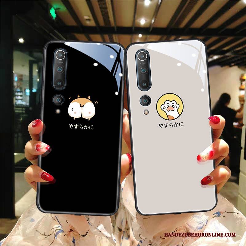 Hülle Xiaomi Mi 10 Weiche Glas Liebhaber, Case Xiaomi Mi 10 Silikon Neu Schwarz