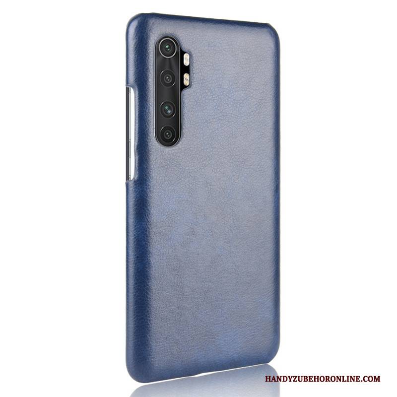 Hülle Xiaomi Mi Note 10 Lite Leder Jugend Blau, Case Xiaomi Mi Note 10 Lite Schutz Handyhüllen Litchi