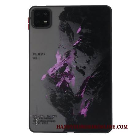 Hülle Xiaomi Pad 6 Pro Lila Verschneite Berge